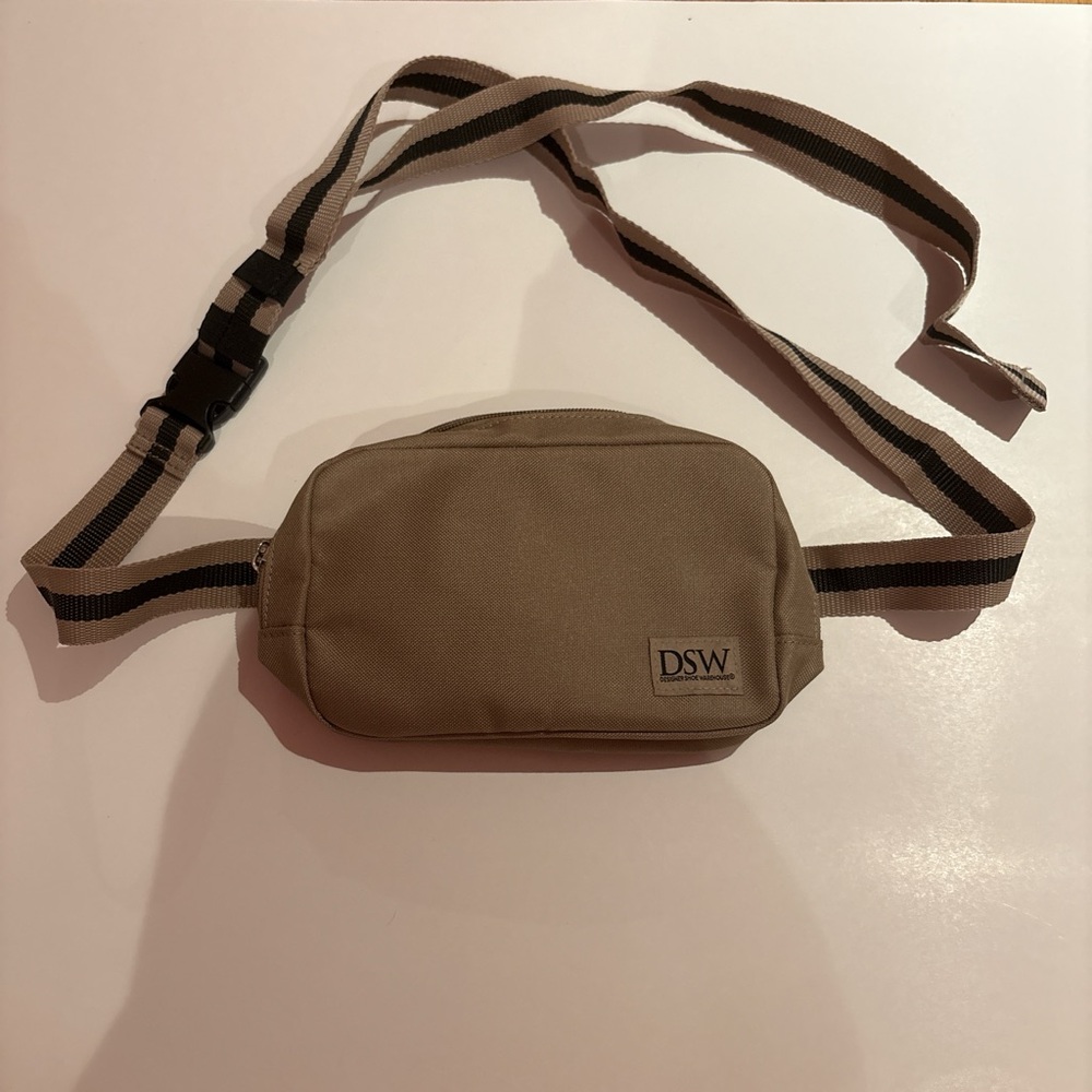 DSW Tan Belt Bag with Adjustable Straps and Durable Fabric